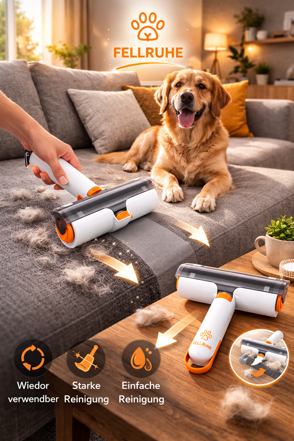 Tierhaar Entferner Roller – Entfernt Hundehaare in Sekunden